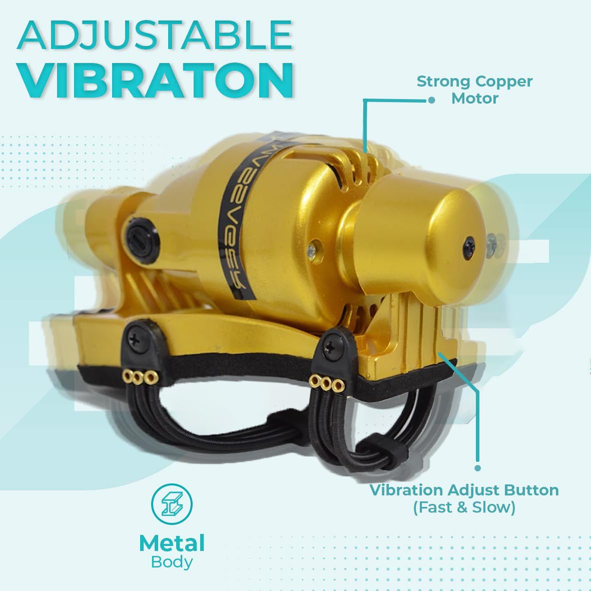 Black Electric Handheld Double Speed Floating Action Massager for head & body pain relief (Black)