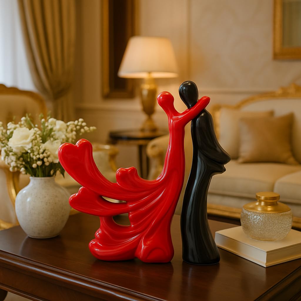 Beautiful Finish Uniquely Hand Crafted Home Dcor African Tribal Women Art Piece - (Set of 3, Multicolour), Resin