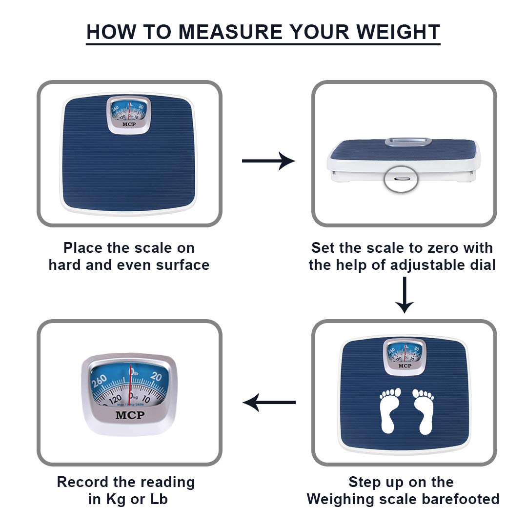 Mechanical Personal Weight Machine for body weight measures upto 130kg Analog Precision Bathroom weighing scale ,fitness, Accuracy 100g (Mechanical Weighing Machine)