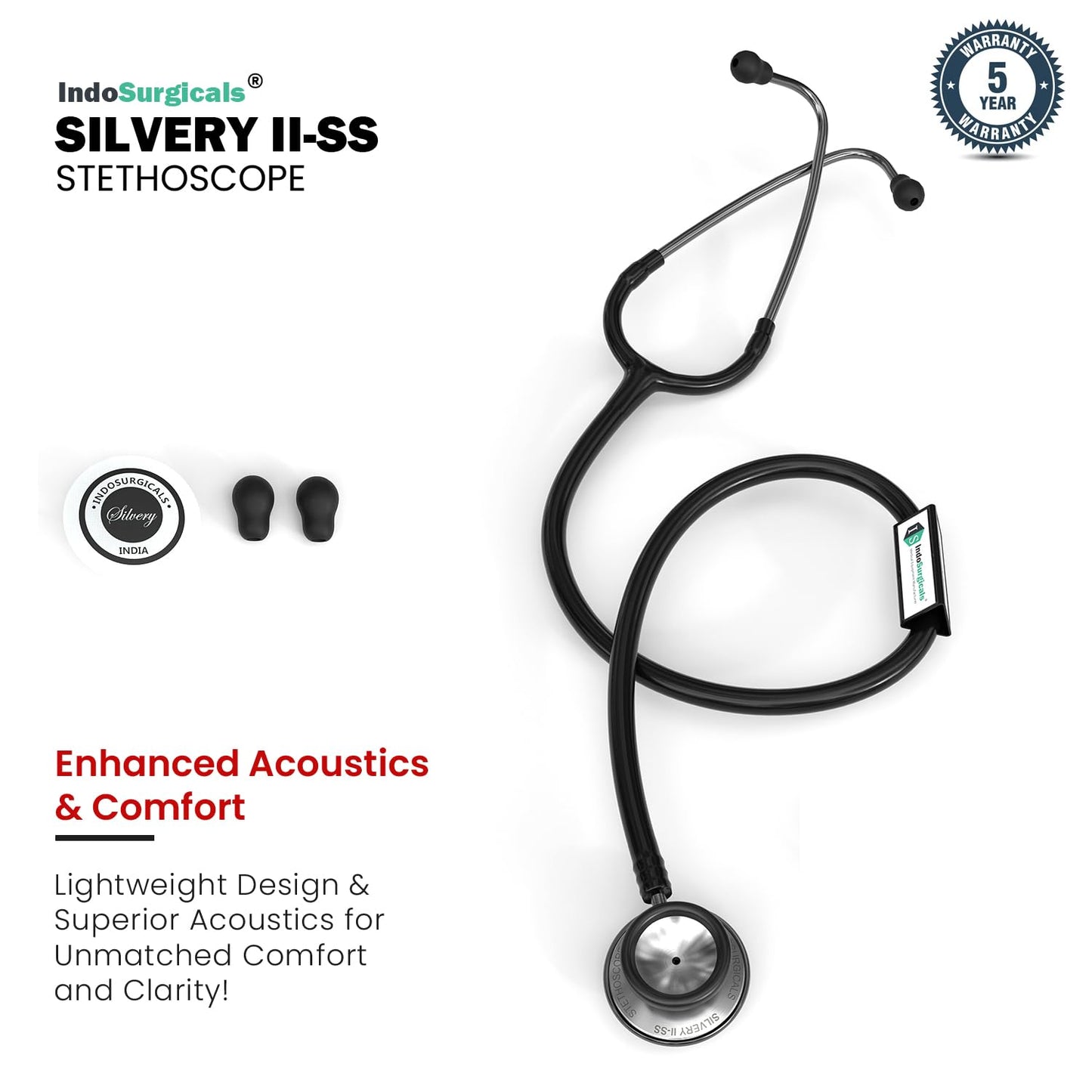 Silvery II-SS Stethoscope (Green)