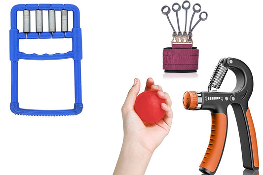 healthcare Home Exerciser Kit for Fitness Exerciser Tools Adjustable All Fitness Levels Fitness Accessory Kit Stress Pain Reliefer, Hand Grip, Arm Exerciser, Blue Hand Gripper Kit ( Muti Color )