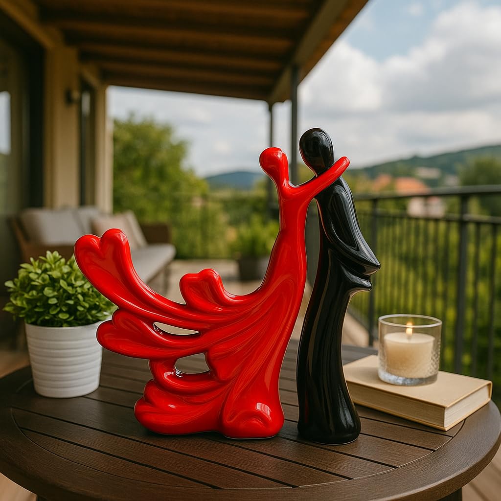 Beautiful Finish Uniquely Hand Crafted Home Dcor African Tribal Women Art Piece - (Set of 3, Multicolour), Resin