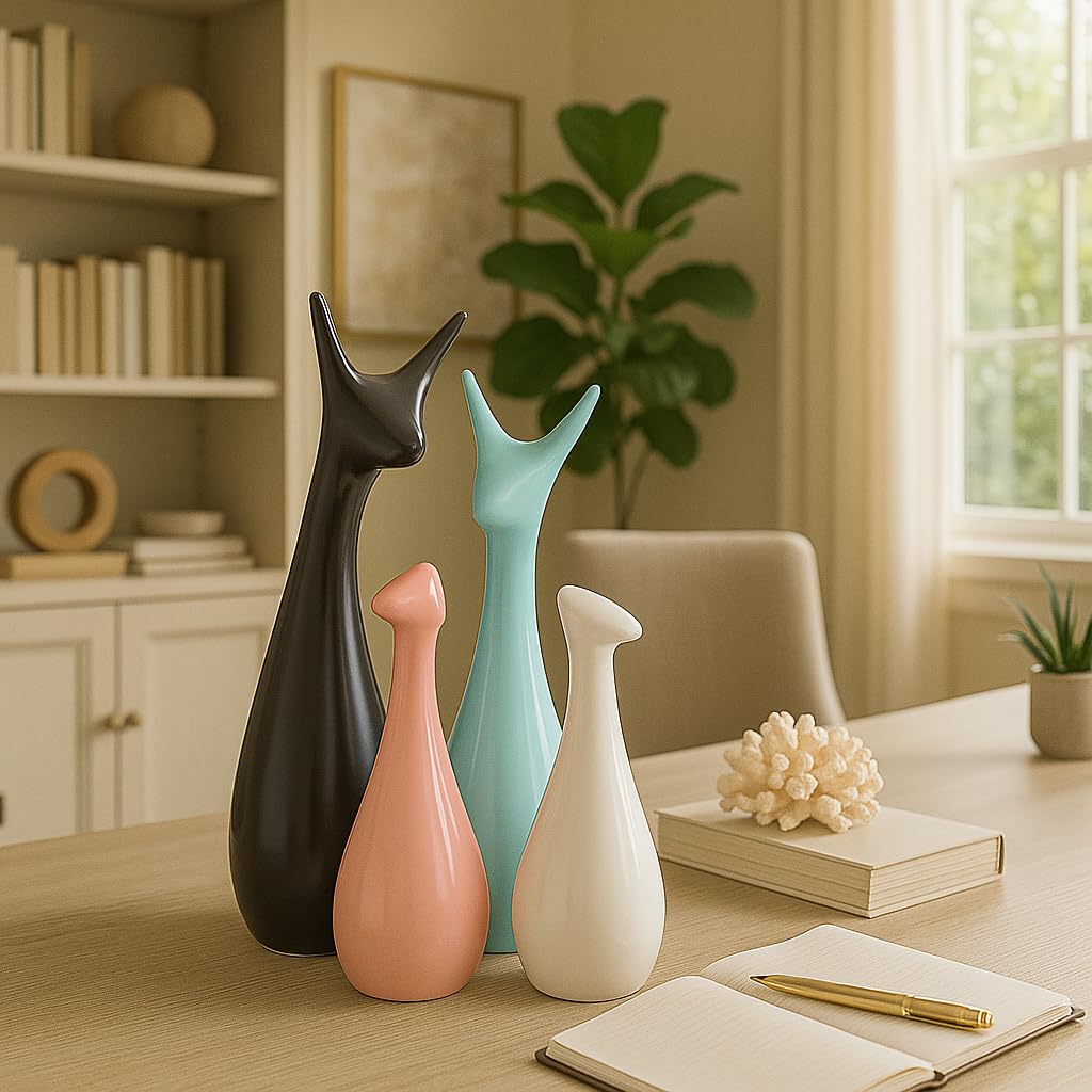 Beautiful Finish Uniquely Hand Crafted Home Dcor African Tribal Women Art Piece - (Set of 3, Multicolour), Resin