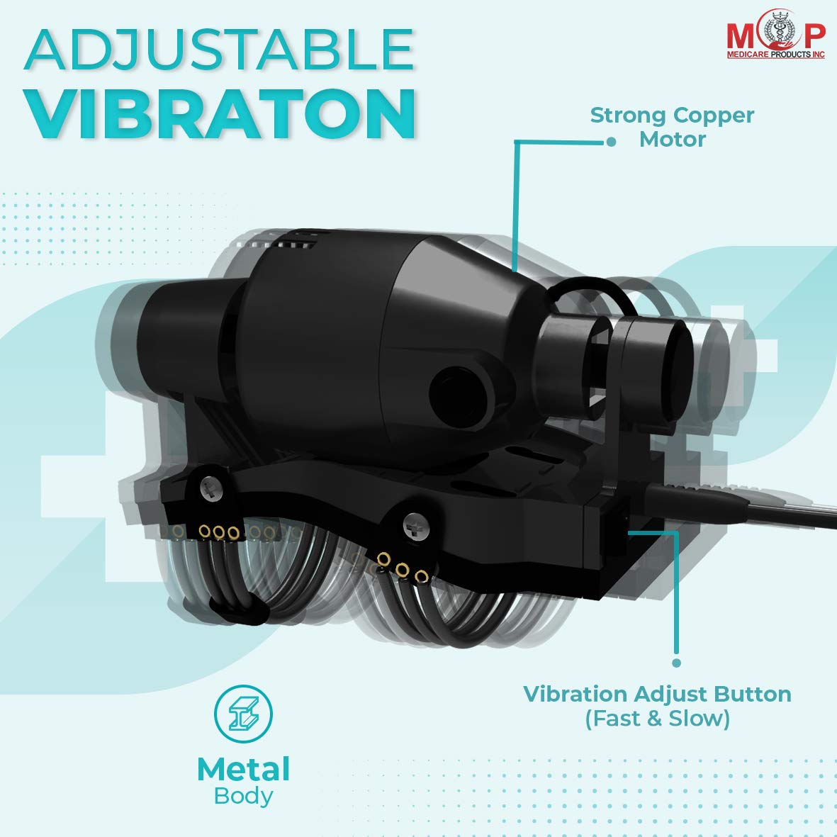 Black Electric Handheld Double Speed Floating Action Massager for head & body pain relief (Black)