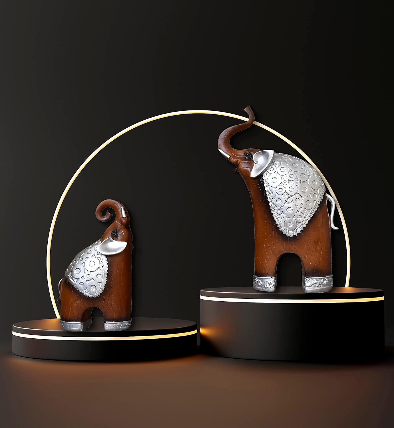 Beautiful Finish Uniquely Hand Crafted Home Dcor African Tribal Women Art Piece - (Set of 3, Multicolour), Resin