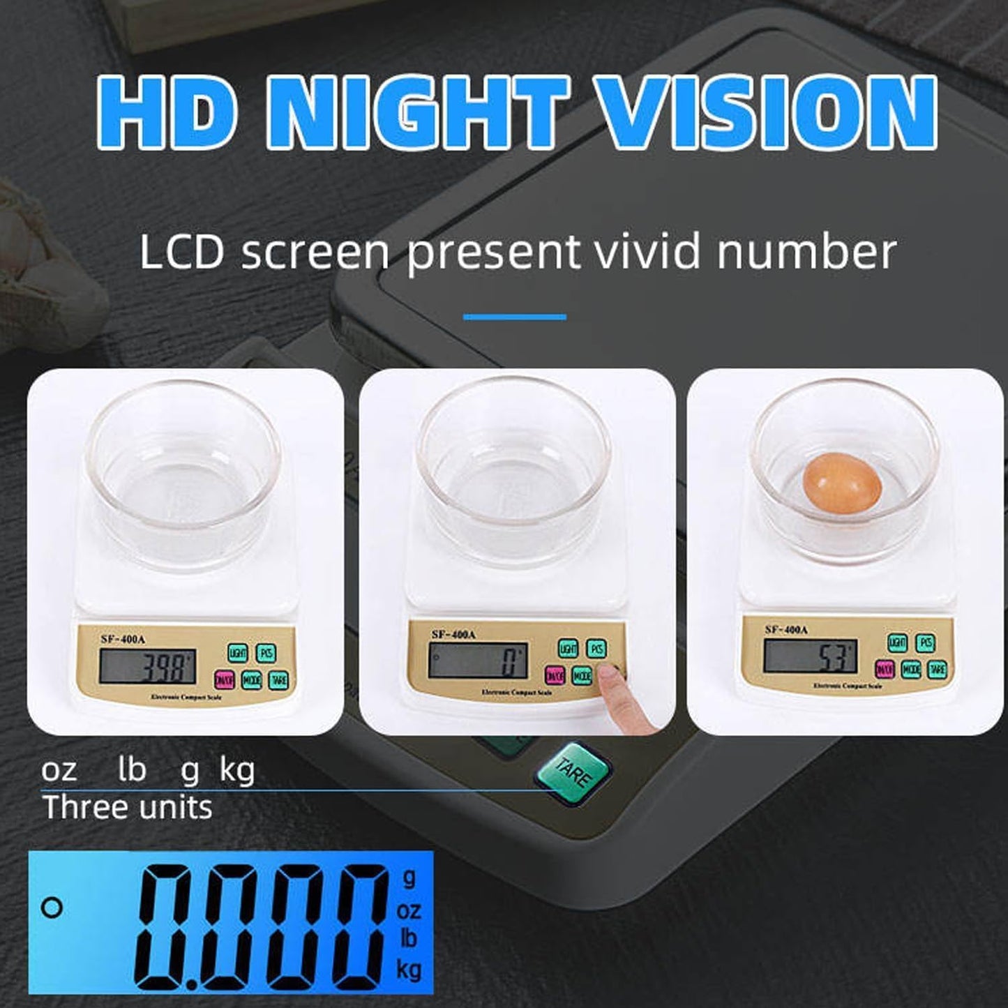 Healthcare Electronic Kitchen Digital Weighing Scale with Tare Function (10 Kg-SF 400A) Maximum Weight Capacity 10 Kg, Color White