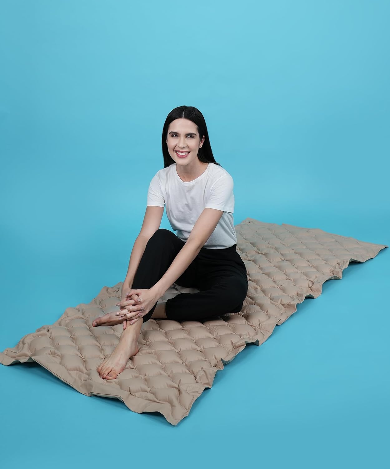 Healthcare Pressure Relief Perfection: Anti-Decubitus Air Mattress with Bubble Technology for Unbeatable Comfort (Brown)