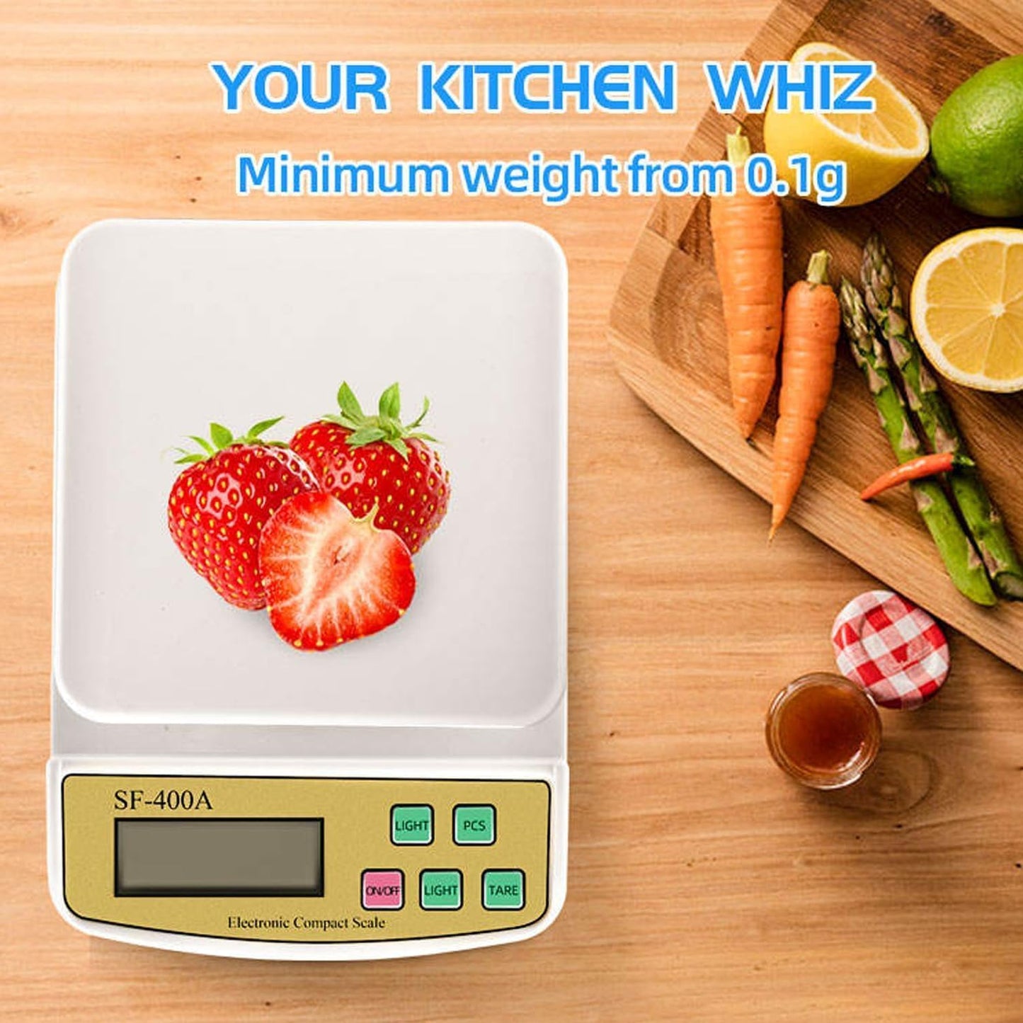 Healthcare Electronic Kitchen Digital Weighing Scale with Tare Function (10 Kg-SF 400A) Maximum Weight Capacity 10 Kg, Color White